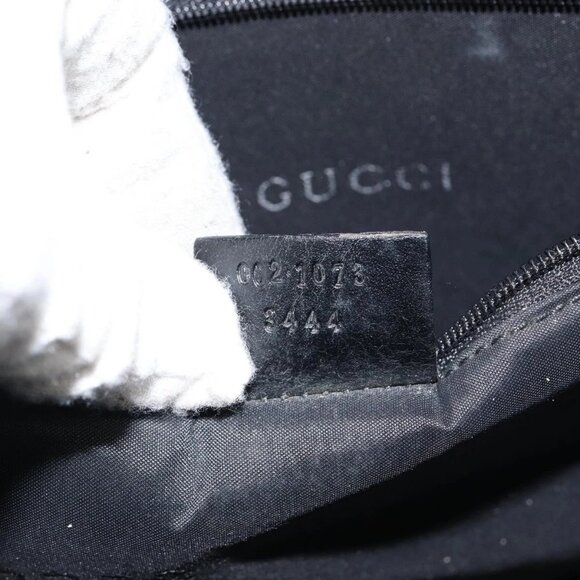 GUCCI Jackie Shoulder Bag Nylon Black Silver - Picture 14 of 16